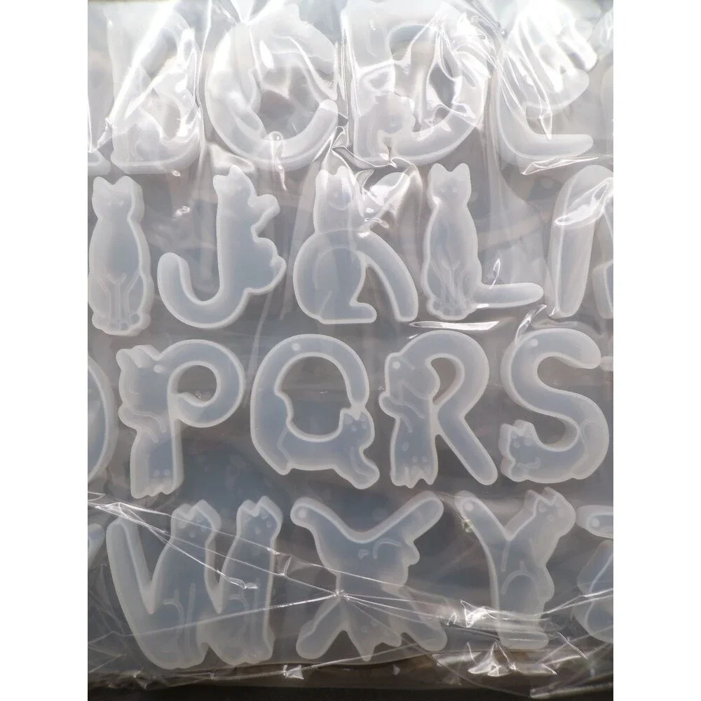 Silicone Alphabet Mold A to Z Clear Flexible Sugarcraft Chocolate Letter Mold